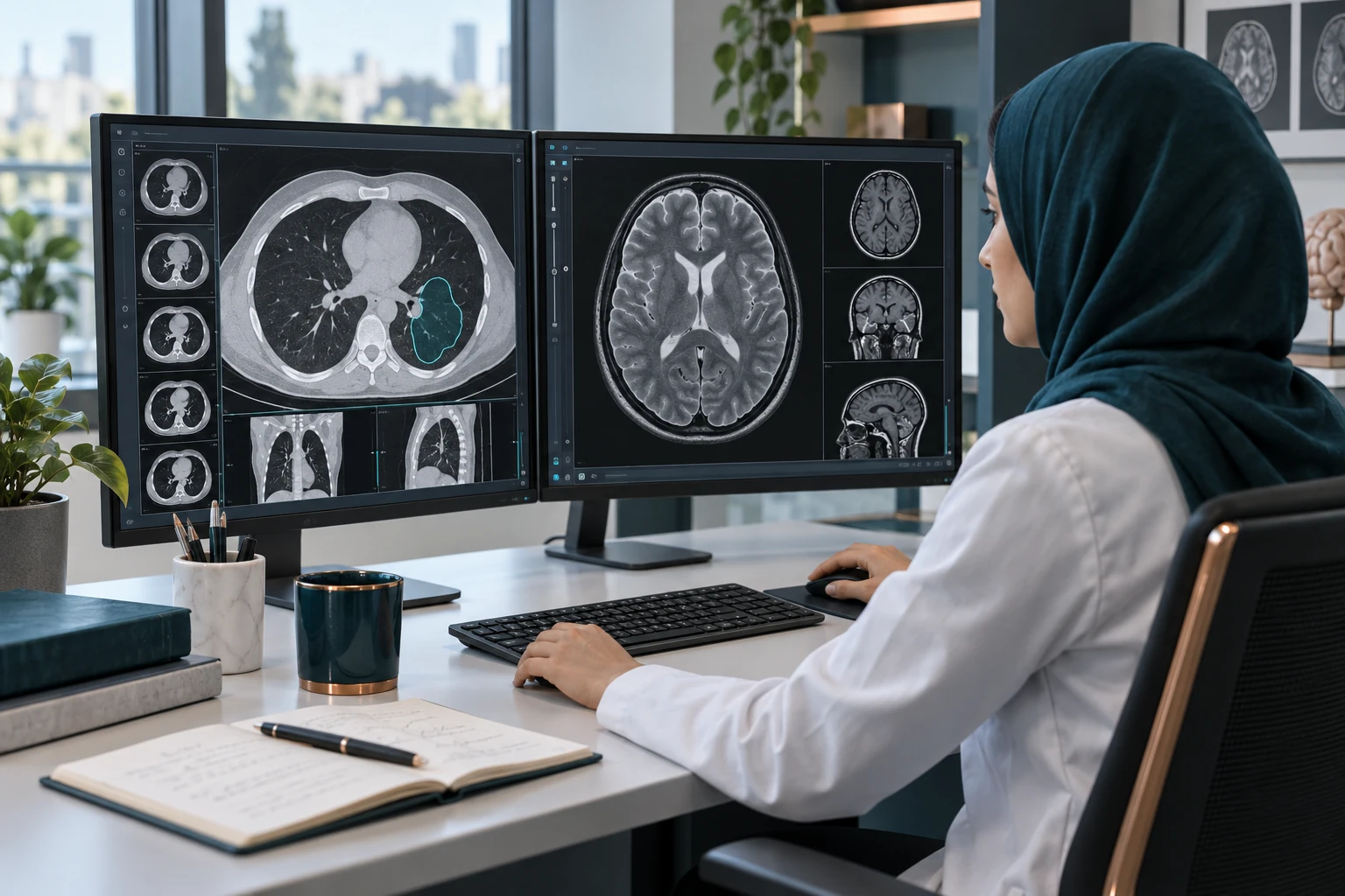 تصویرسازی مفهومی کاربرد تحلیل تصاویر CT و MRI