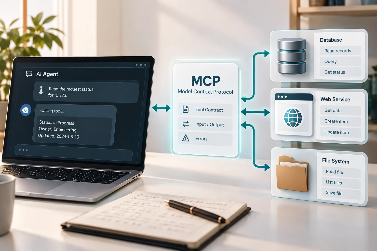 اتصال برنامه عامل به چند ابزار از طریق رابط MCP