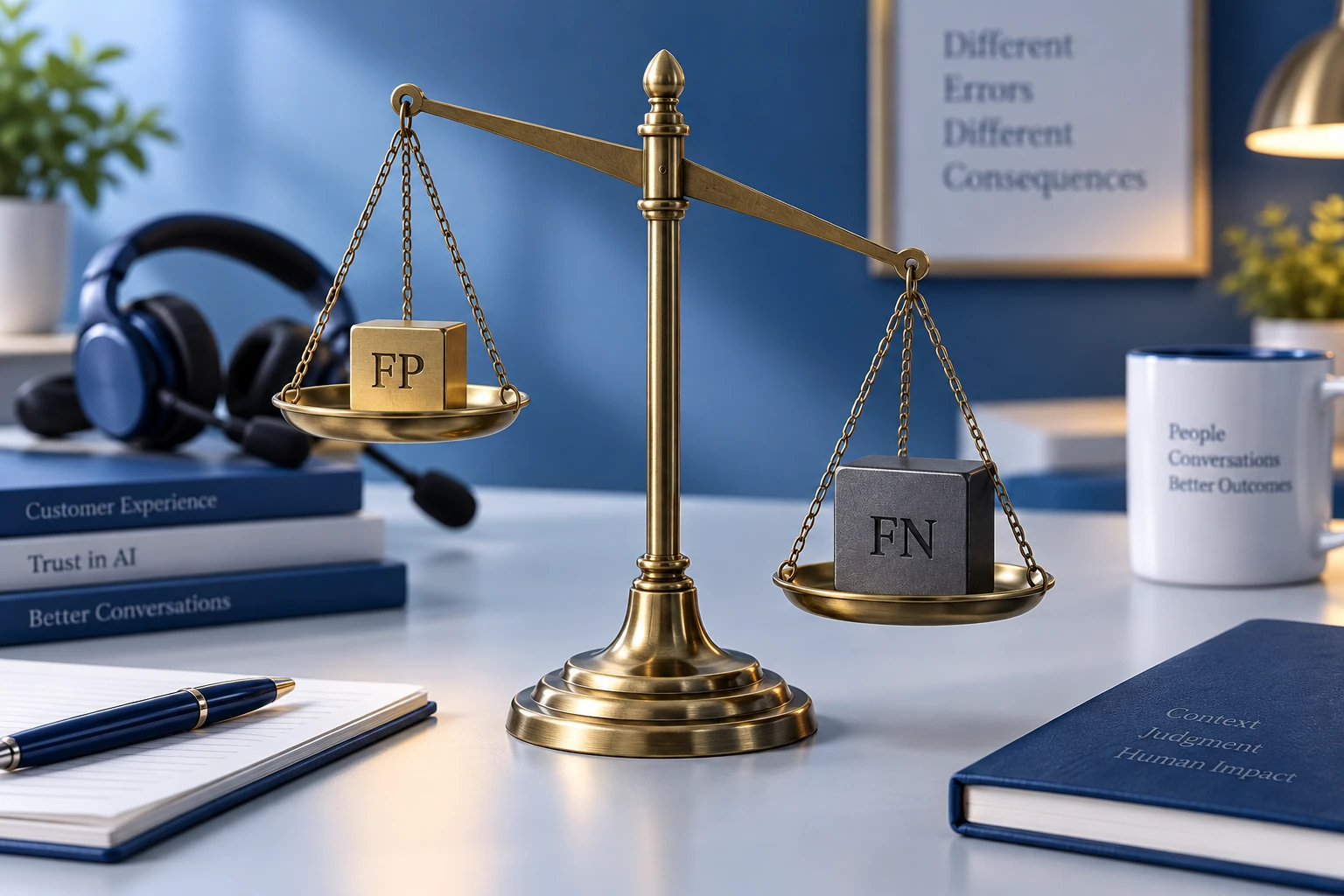 مقایسهٔ هزینهٔ دو نوع خطا در تصمیم ارجاع تماس